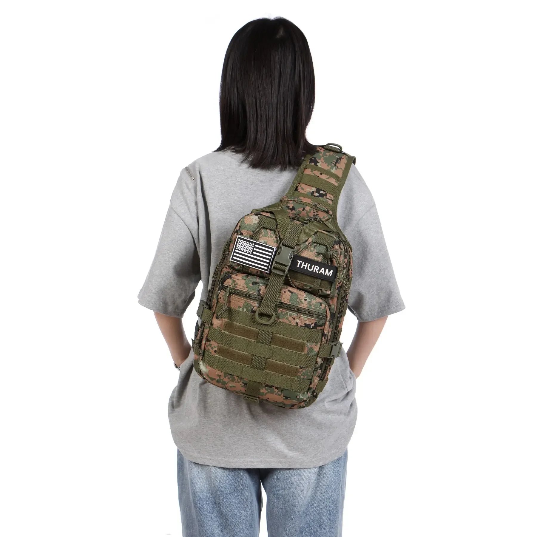 Sac à dos de sport militaire pour le transport quotidien, sac à dos extérieur, initié à la fronde, 8L, 15L