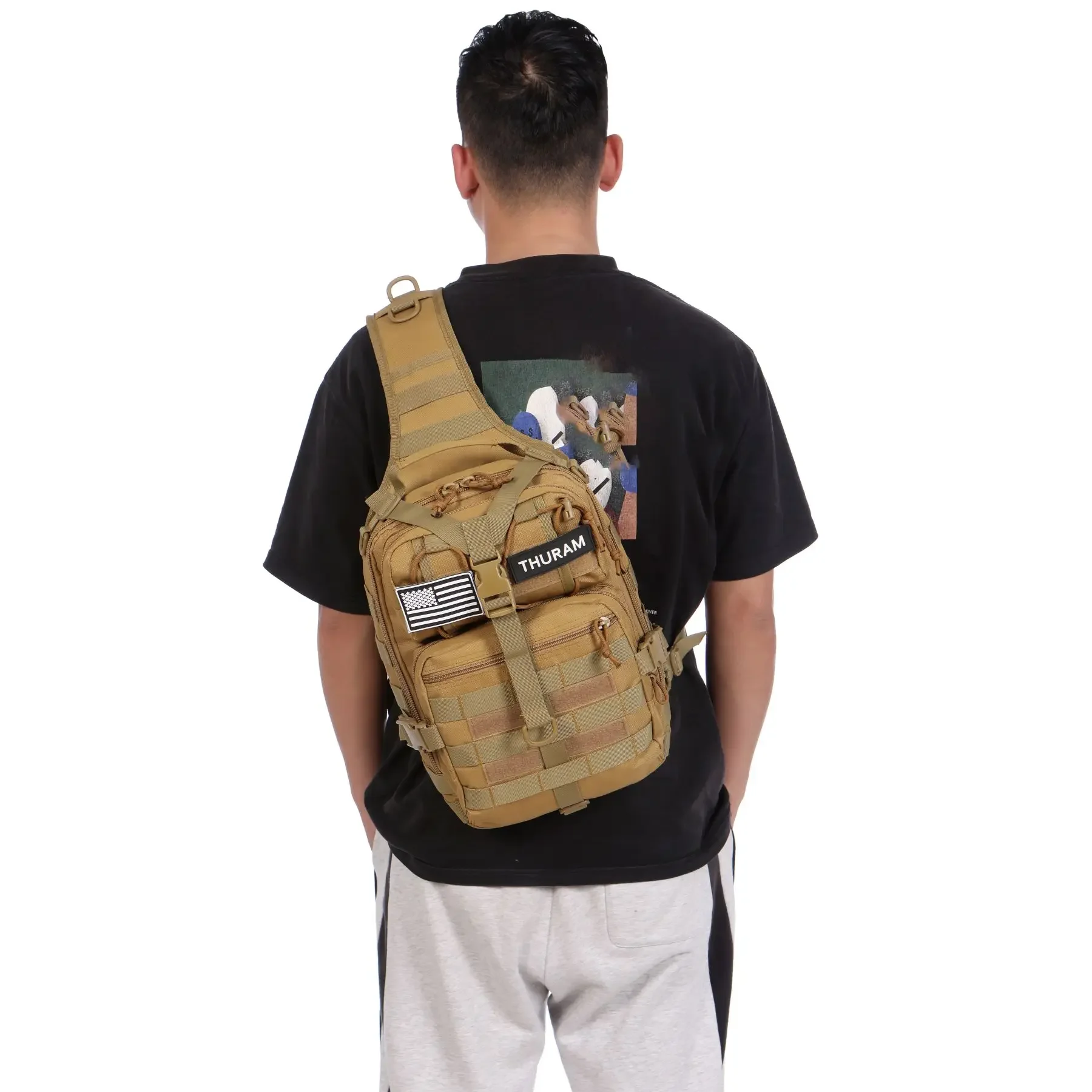 Sac à dos de sport militaire pour le transport quotidien, sac à dos extérieur, initié à la fronde, 8L, 15L