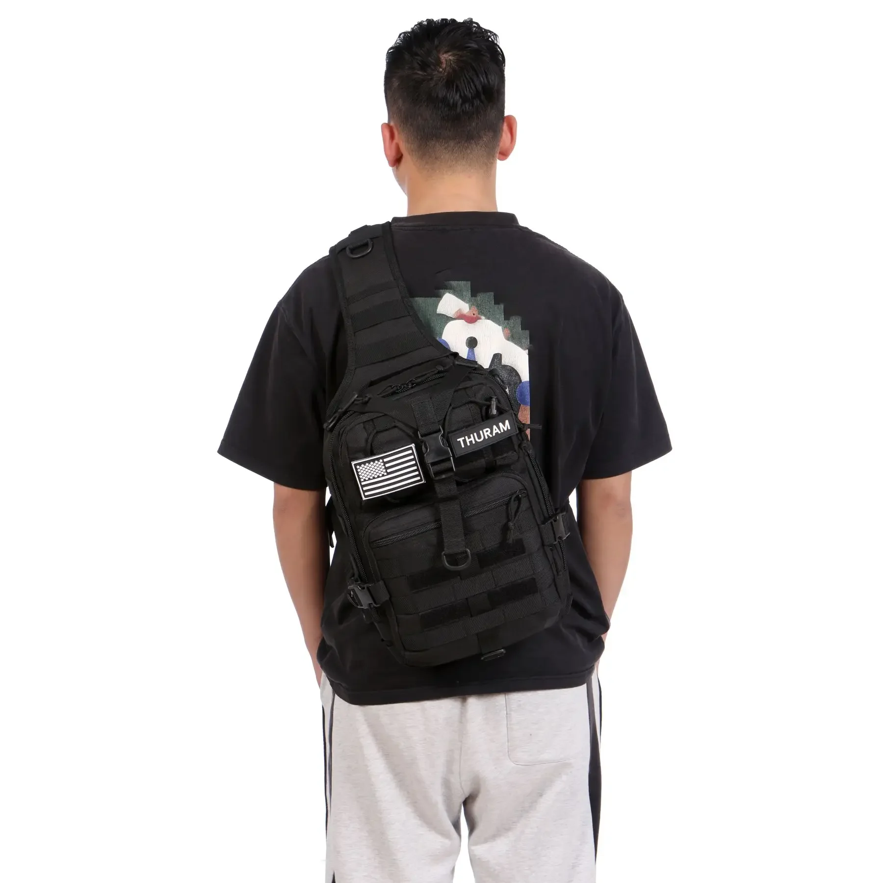 Sac à dos de sport militaire pour le transport quotidien, sac à dos extérieur, initié à la fronde, 8L, 15L