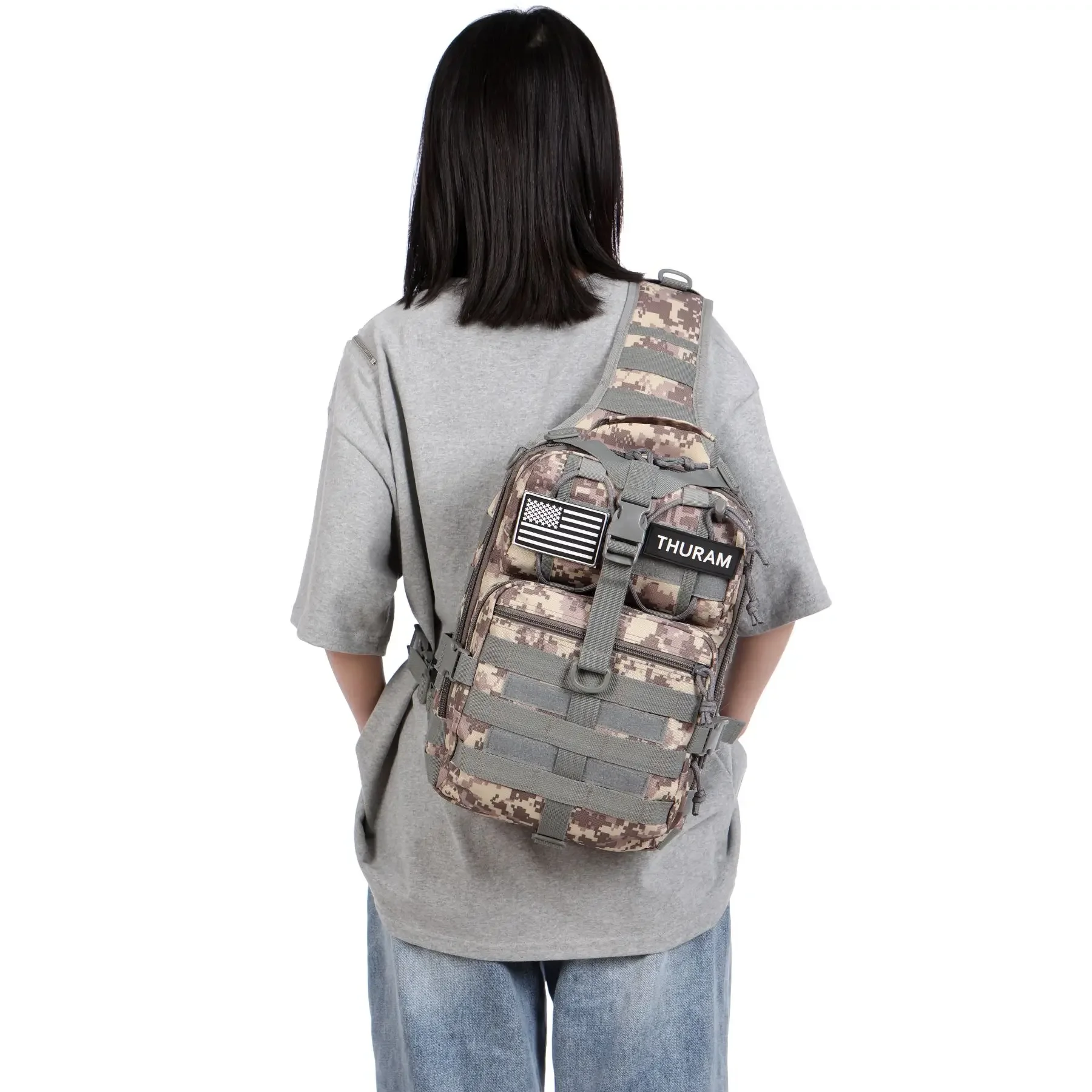 Sac à dos de sport militaire pour le transport quotidien, sac à dos extérieur, initié à la fronde, 8L, 15L
