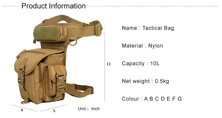 Poudres de cuisse utilitaires étanches, sac de jambe spécial, sac de taille de chasse, sports de plein air, armes de maintien, nouveau