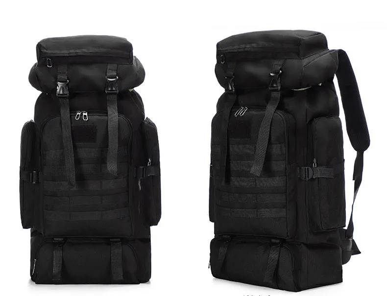 CamSolomon-Sac à dos militaire extérieur étanche pour homme, sac de voyage, sac de randonnée, grand, capacité de 80L