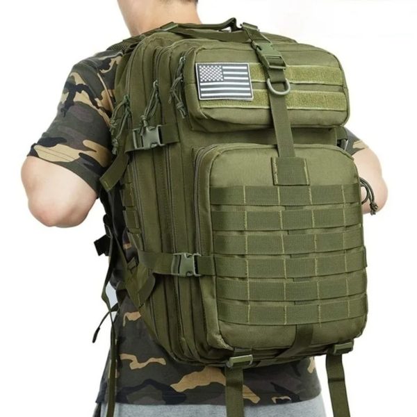 Sac à dos DulBackpack CamSolomon pour homme et femme, sac à dos 3P, noir, chirurgie tionné, extérieur, cyclisme, randonnée, chasse, sport, armée, 50L, 30L – Image 3