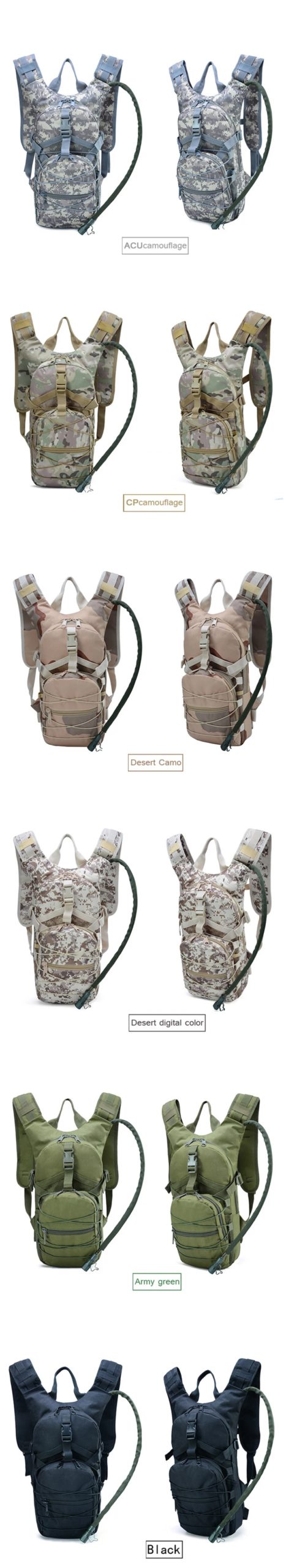 Sac à dos à eau léger, sac à dos de survie chameau, randonnée, hydratation, poudres militaires, camping, vélo, sac à dos de jour