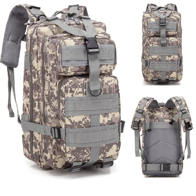 QT & QY-Sacs à dos de voyage pour hommes, sacs de survie en plein air, pack d'assaut 3P, pack EDC Molle, randonnée, trekking, sac de chasse, 30 L, 50L