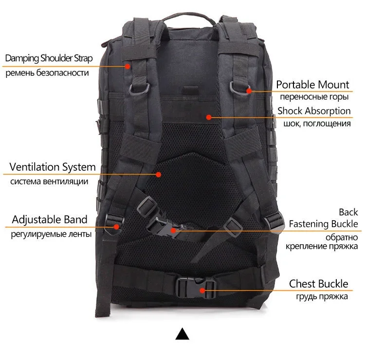 QT & QY-Sacs à dos de voyage pour hommes, sacs de survie en plein air, pack d'assaut 3P, pack EDC Molle, randonnée, trekking, sac de chasse, 30 L, 50L QT & QY-Sacs à dos de voyage pour hommes, sacs de survie en plein air, pack d'assaut 3P, pack EDC Molle, randonnée, trekking, sac de chasse, 30 L, 50L