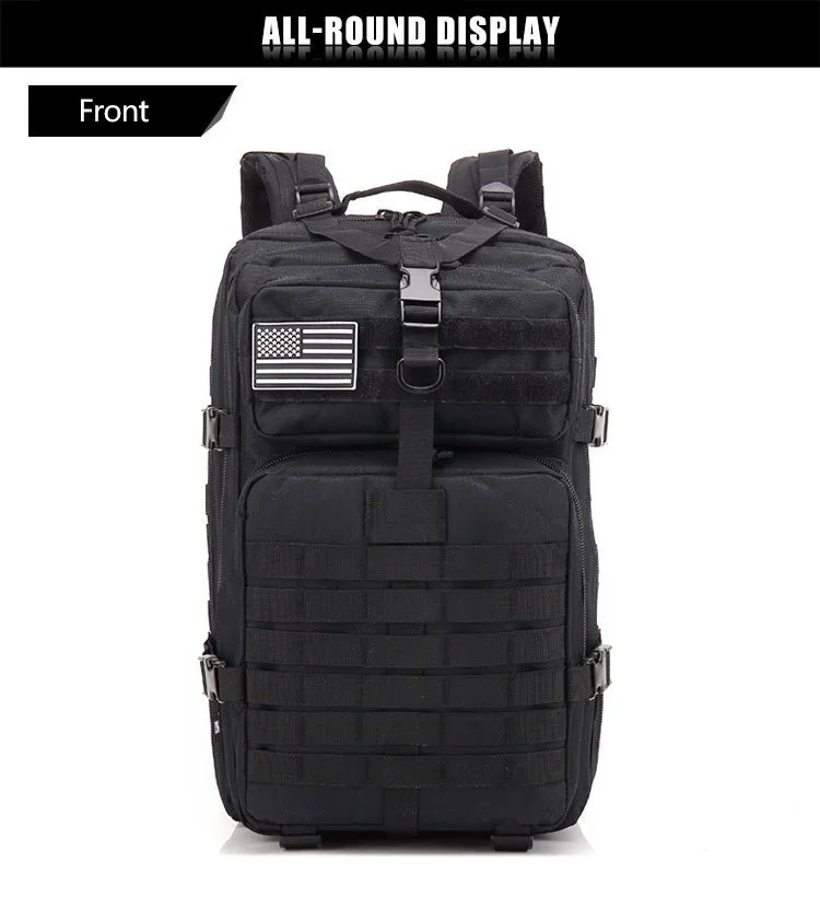 QT & QY-Sacs à dos de voyage pour hommes, sacs de survie en plein air, pack d'assaut 3P, pack EDC Molle, randonnée, trekking, sac de chasse, 30 L, 50L QT & QY-Sacs à dos de voyage pour hommes, sacs de survie en plein air, pack d'assaut 3P, pack EDC Molle, randonnée, trekking, sac de chasse, 30 L, 50L