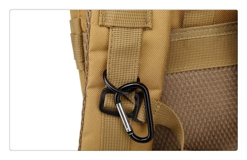 QT & QY-Sacs à dos de voyage pour hommes, sacs de survie en plein air, pack d'assaut 3P, pack EDC Molle, randonnée, trekking, sac de chasse, 30 L, 50L