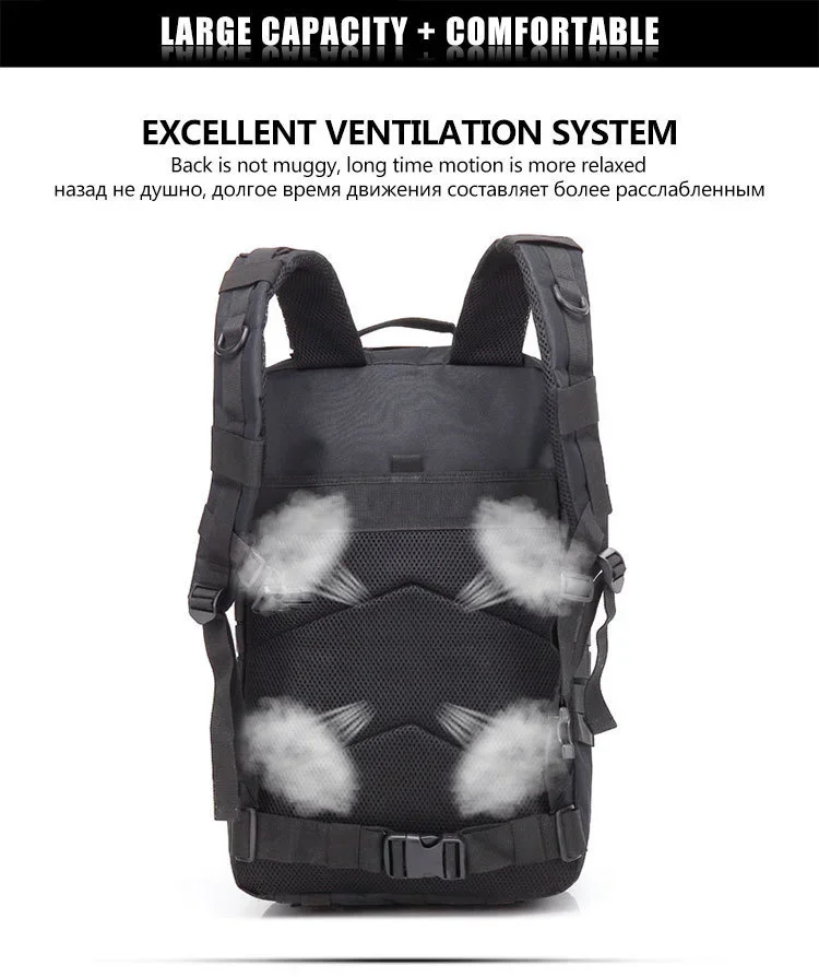 QT & QY-Sacs à dos de voyage pour hommes, sacs de survie en plein air, pack d'assaut 3P, pack EDC Molle, randonnée, trekking, sac de chasse, 30 L, 50L QT & QY-Sacs à dos de voyage pour hommes, sacs de survie en plein air, pack d'assaut 3P, pack EDC Molle, randonnée, trekking, sac de chasse, 30 L, 50L
