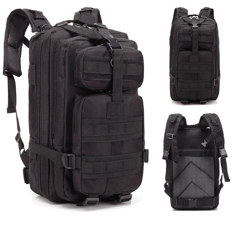 QT & QY-Sacs à dos de voyage pour hommes, sacs de survie en plein air, pack d'assaut 3P, pack EDC Molle, randonnée, trekking, sac de chasse, 30 L, 50L