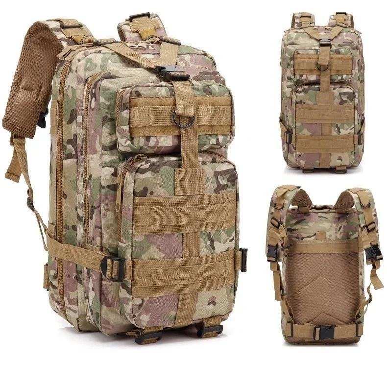 QT & QY-Sacs à dos de voyage pour hommes, sacs de survie en plein air, pack d'assaut 3P, pack EDC Molle, randonnée, trekking, sac de chasse, 30 L, 50L