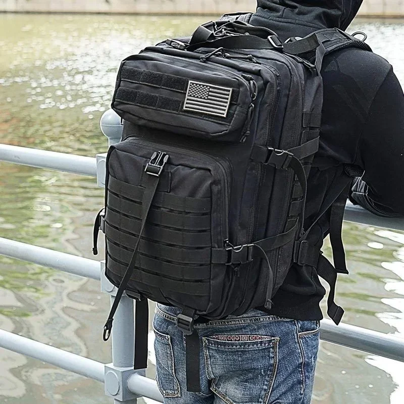 QT & QY-Sacs à dos de voyage pour hommes, sacs de survie en plein air, pack d'assaut 3P, pack EDC Molle, randonnée, trekking, sac de chasse, 30 L, 50L QT & QY-Sacs à dos de voyage pour hommes, sacs de survie en plein air, pack d'assaut 3P, pack EDC Molle, randonnée, trekking, sac de chasse, 30 L, 50L