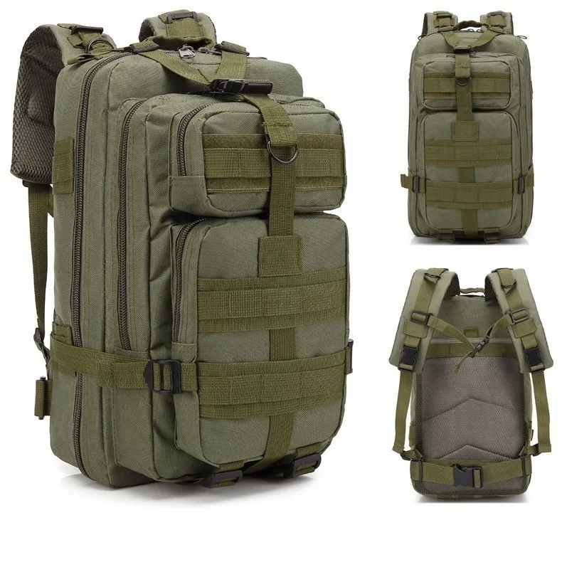 QT & QY-Sacs à dos de voyage pour hommes, sacs de survie en plein air, pack d'assaut 3P, pack EDC Molle, randonnée, trekking, sac de chasse, 30 L, 50L