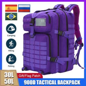Sac à dos Dulbackpack militaire étanche pour homme, sac de voyage, sac de camping, fournitures de randonnée, sports, trekking, escalade, 30L, 50L, 1000D
