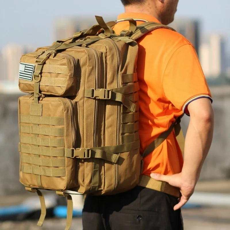 Sac à dos Dulbackpack militaire étanche pour homme, sac de voyage, sac de camping, fournitures de randonnée, sports, trekking, escalade, 30L, 50L, 1000D
