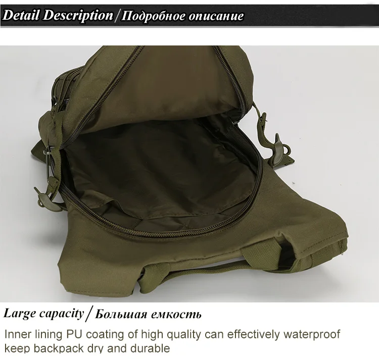 Sac à dos étanche Oxford 800D unisexe, 18L, pour homme, sacoche militaire pour sports de plein air, cyclisme, voyage, escalade et camping