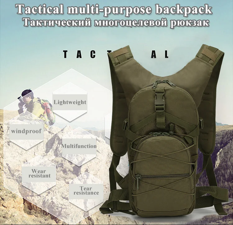 Sac à dos étanche Oxford 800D unisexe, 18L, pour homme, sacoche militaire pour sports de plein air, cyclisme, voyage, escalade et camping
