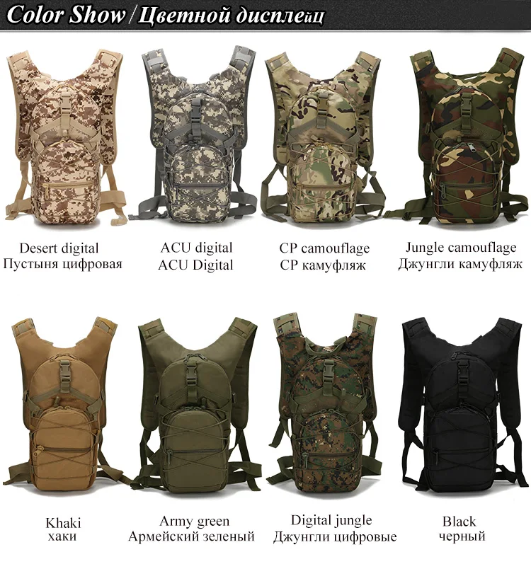 Sac à dos étanche Oxford 800D unisexe, 18L, pour homme, sacoche militaire pour sports de plein air, cyclisme, voyage, escalade et camping