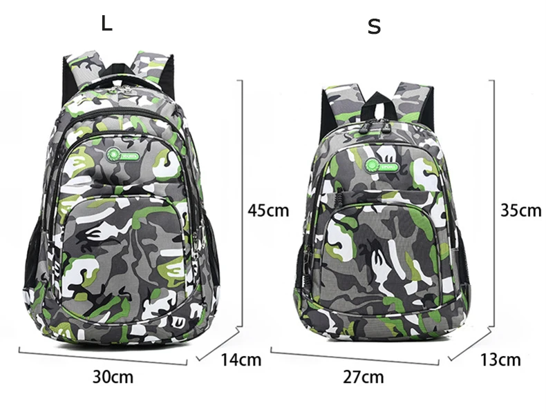 CamSolomon-Sac à Dos de Voyage pour Homme et Enfant, Cartable d'École Militaire Cool pour Adolescent Garçon et Fille, Notification Mochila