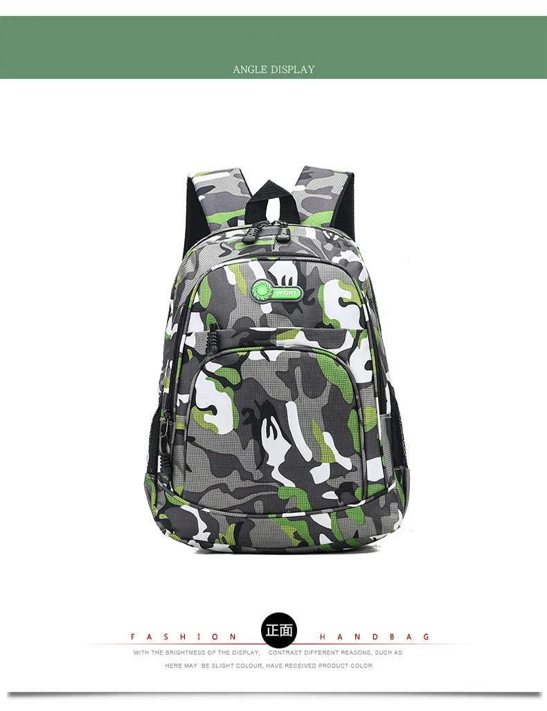 CamSolomon-Sac à Dos de Voyage pour Homme et Enfant, Cartable d'École Militaire Cool pour Adolescent Garçon et Fille, Notification Mochila