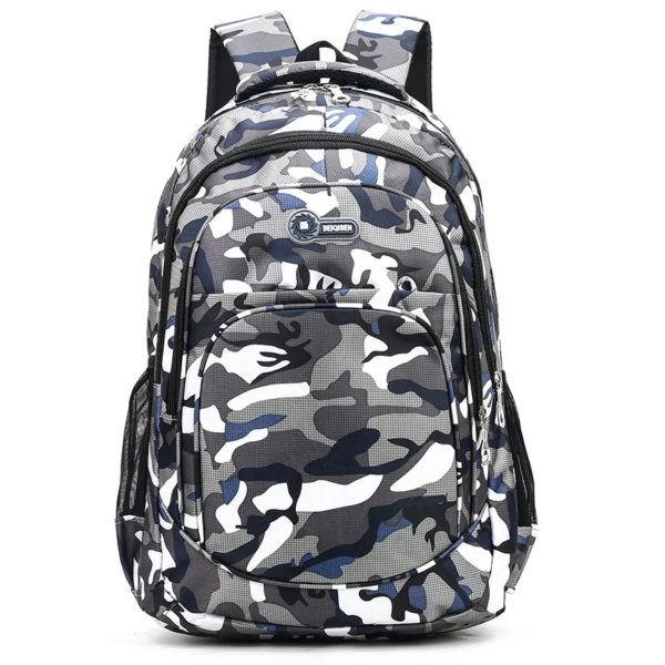 CamSolomon-Sac à Dos de Voyage pour Homme et Enfant, Cartable d'École Militaire Cool pour Adolescent Garçon et Fille, Notification Mochila