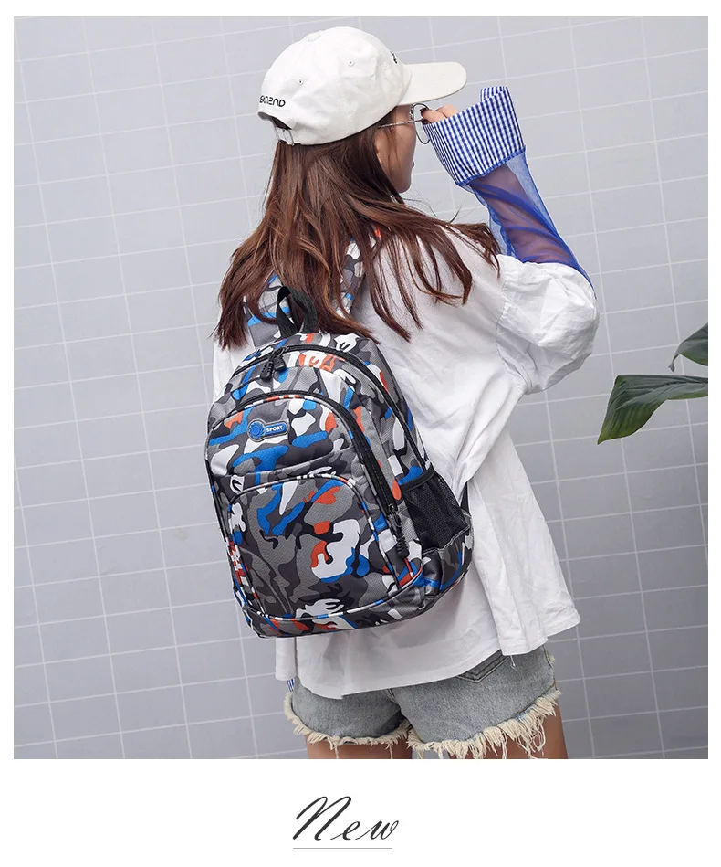 CamSolomon-Sac à Dos de Voyage pour Homme et Enfant, Cartable d'École Militaire Cool pour Adolescent Garçon et Fille, Notification Mochila