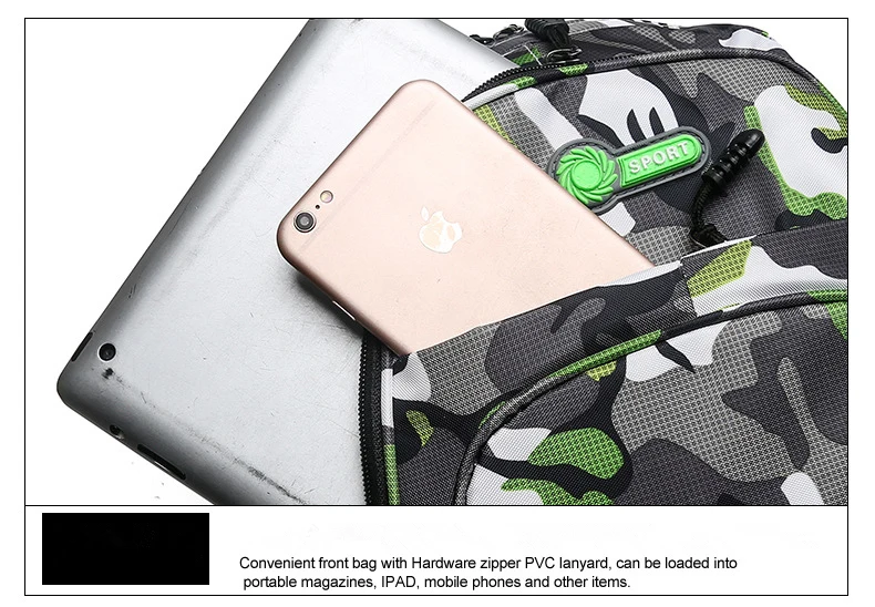 CamSolomon-Sac à Dos de Voyage pour Homme et Enfant, Cartable d'École Militaire Cool pour Adolescent Garçon et Fille, Notification Mochila