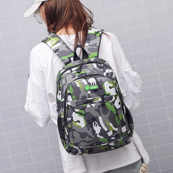CamSolomon-Sac à Dos de Voyage pour Homme et Enfant, Cartable d'École Militaire Cool pour Adolescent Garçon et Fille, Notification Mochila – Image 2