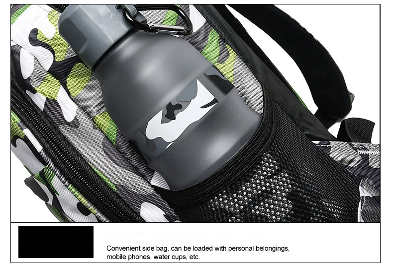 CamSolomon-Sac à Dos de Voyage pour Homme et Enfant, Cartable d'École Militaire Cool pour Adolescent Garçon et Fille, Notification Mochila
