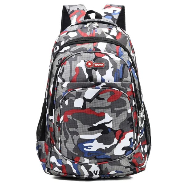 CamSolomon-Sac à Dos de Voyage pour Homme et Enfant, Cartable d'École Militaire Cool pour Adolescent Garçon et Fille, Notification Mochila – Image 4