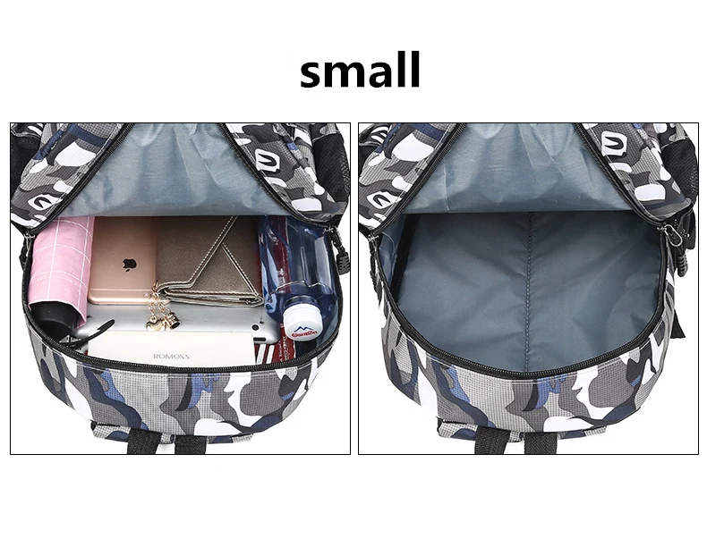 CamSolomon-Sac à Dos de Voyage pour Homme et Enfant, Cartable d'École Militaire Cool pour Adolescent Garçon et Fille, Notification Mochila