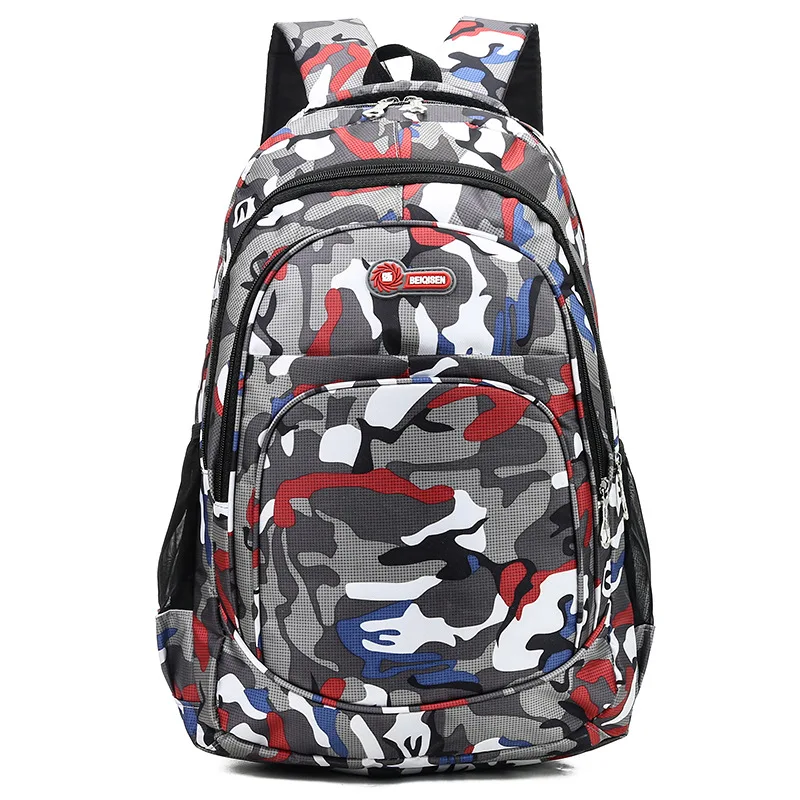 CamSolomon-Sac à Dos de Voyage pour Homme et Enfant, Cartable d'École Militaire Cool pour Adolescent Garçon et Fille, Notification Mochila