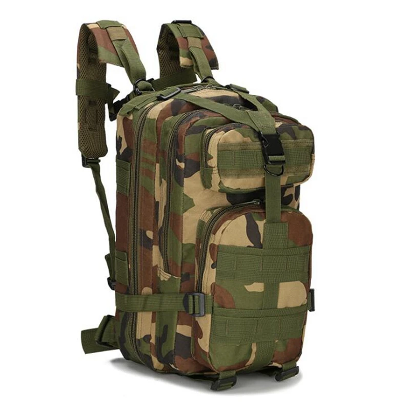 Sac à dos de sport de plein air pour hommes et femmes, sac à dos militaire, sacs Molle, camping, randonnée, escalade, 25L, 3P Skip