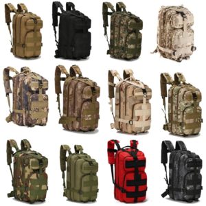 Sac à dos de sport de plein air pour hommes et femmes, sac à dos militaire, sacs Molle, camping, randonnée, escalade, 25L, 3P Skip