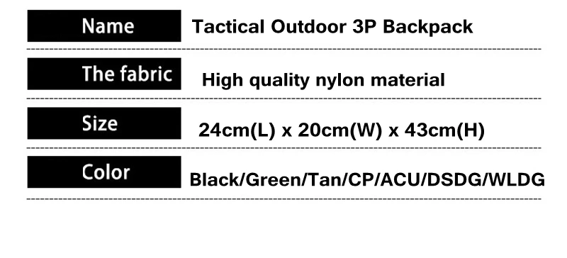 Sac à dos de sport de plein air pour hommes et femmes, sac à dos militaire, sacs Molle, camping, randonnée, escalade, 25L, 3P Skip