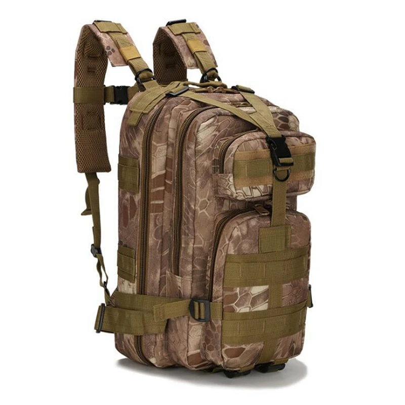 Sac à dos de sport de plein air pour hommes et femmes, sac à dos militaire, sacs Molle, camping, randonnée, escalade, 25L, 3P Skip