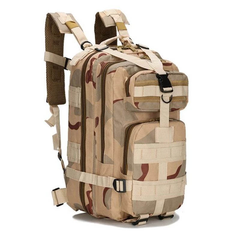 Sac à dos de sport de plein air pour hommes et femmes, sac à dos militaire, sacs Molle, camping, randonnée, escalade, 25L, 3P Skip