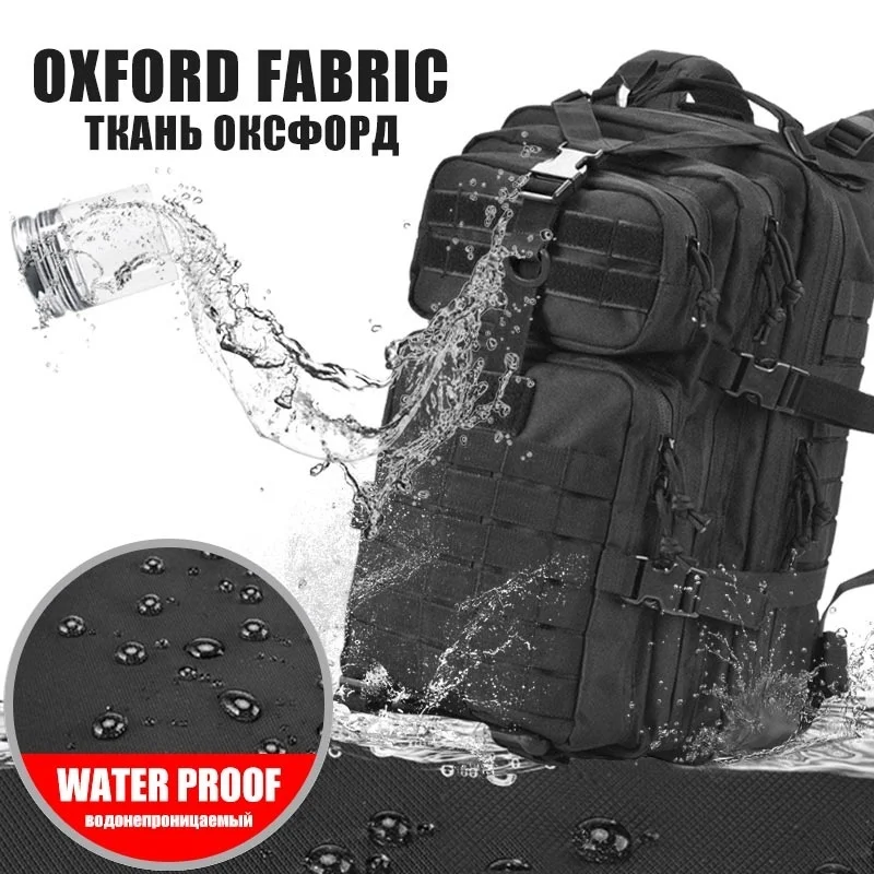 Oulylan-Sac à dos militaire en nylon imperméable, sacs à dos DulSports, camping, randonnée, trekking, pêche, chasse, 30L, 50L, 9000D