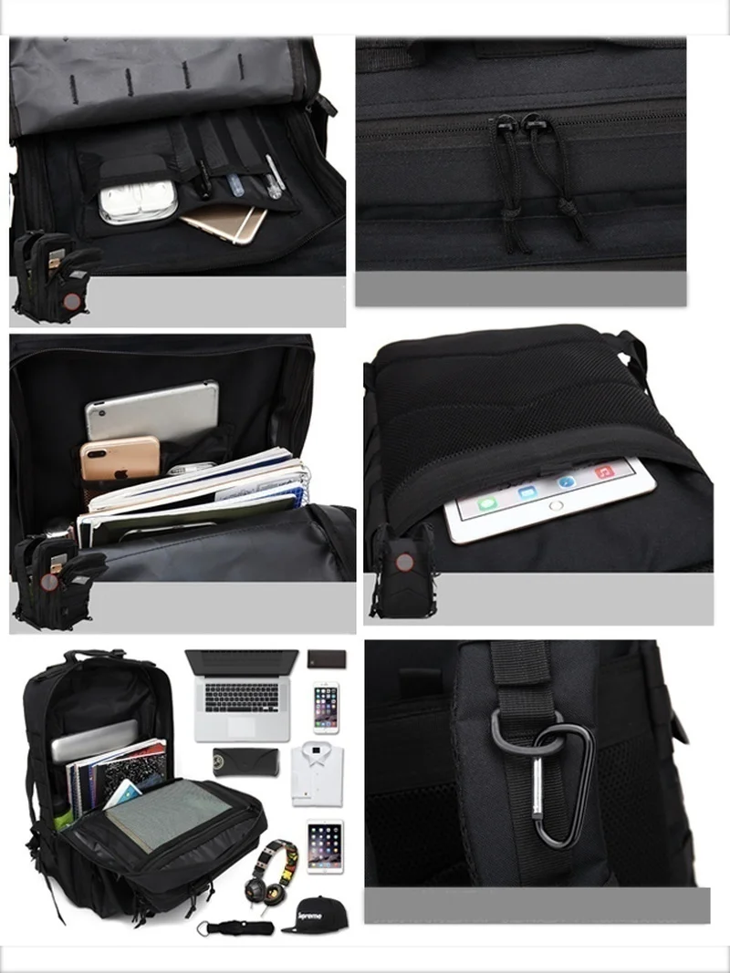 Oulylan-Sac à dos militaire en nylon imperméable, sacs à dos DulSports, camping, randonnée, trekking, pêche, chasse, 30L, 50L, 9000D