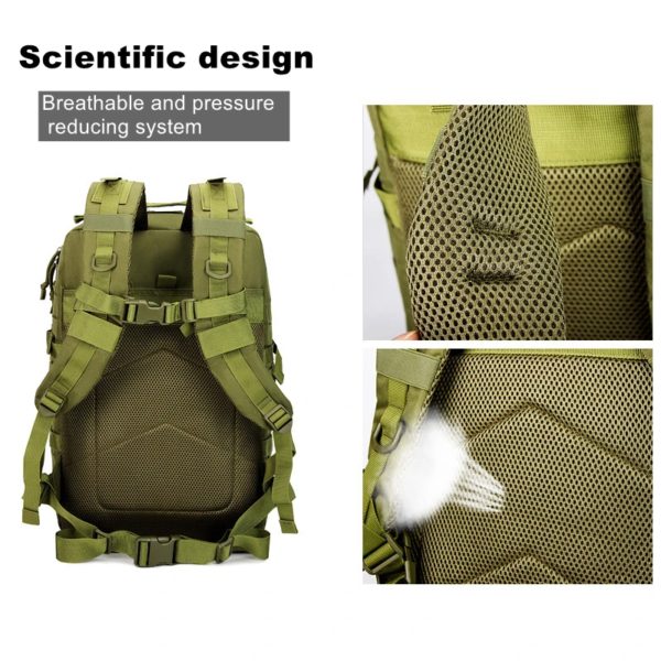 Sac à Dos Militaire Étanche en Nylon, 35/45/50L 900D, pour l'Extérieur, le Camping, la Randonnée, le Trekking, la Pêche, la html – Image 3