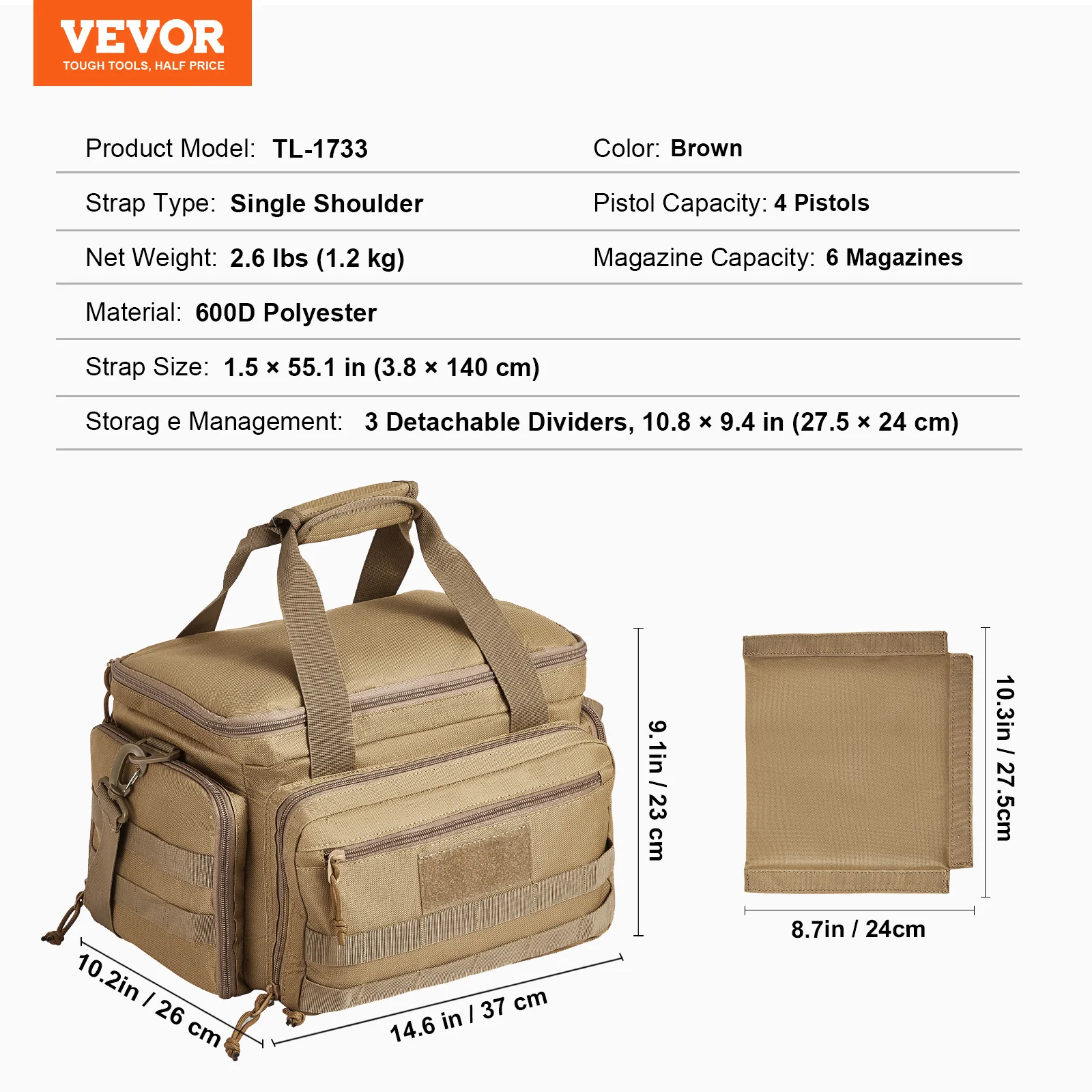 Brown 37x26x23CM