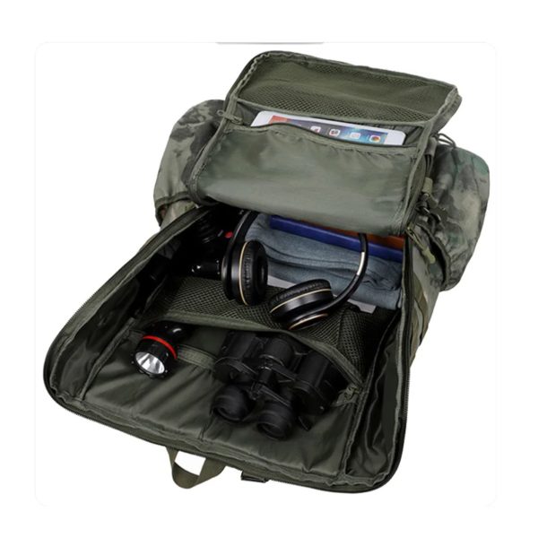 Sac à dos camouflage tactique multifonctionnel pour les fans militaires, grande capacité, alpinisme, camping, sac de sport – Image 5