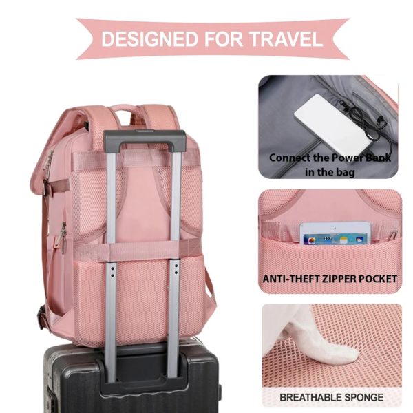 Sac à dos de voyage étanche pour hommes et femmes, valise décontractée, sacs à dos pour ordinateur portable, cabine, avion, grande capacité, 40x30x20 – Image 4