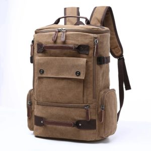Sacs à dos en toile vintage pour hommes, sac à dos pour ordinateur portable 15 pouces, grande capacité, sac de voyage décontracté, cartable pour adolescent