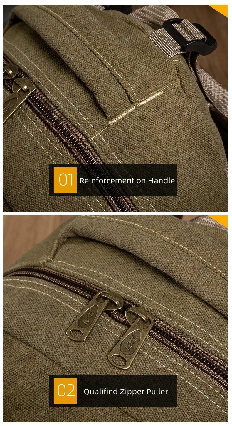 Jamhoo – sac à dos de voyage en toile pour hommes, sac à dos de grande capacité pour l'extérieur, la montagne, le Sport et l'école pour adolescents