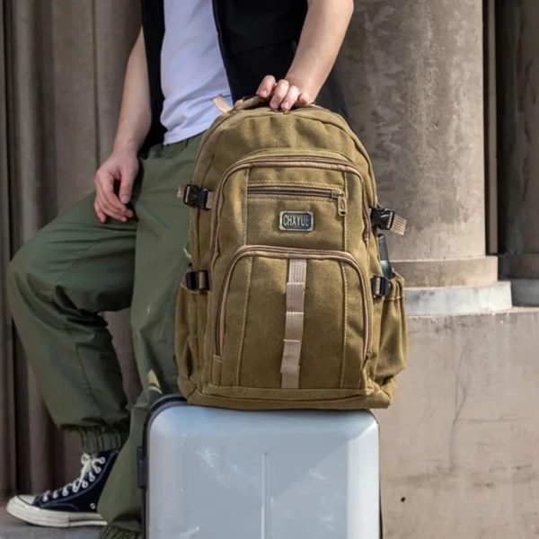 Jamhoo – sac à dos de voyage en toile pour hommes, sac à dos de grande capacité pour l'extérieur, la montagne, le Sport et l'école pour adolescents – Image 4