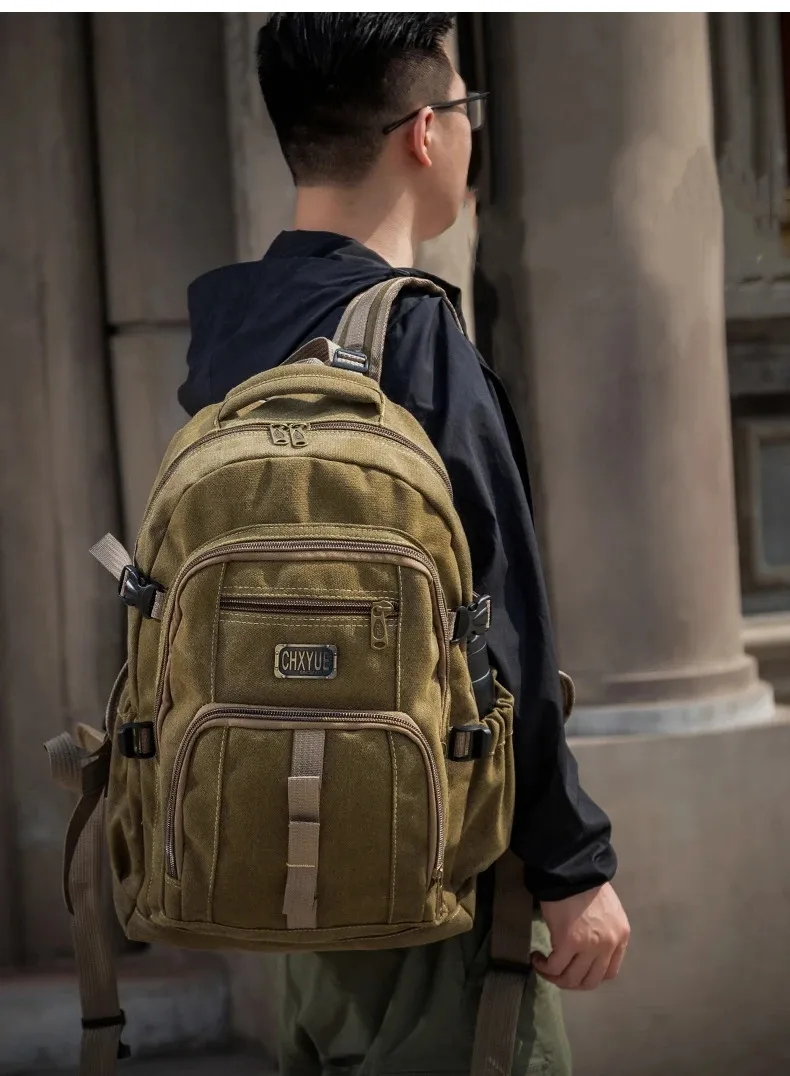 Jamhoo – sac à dos de voyage en toile pour hommes, sac à dos de grande capacité pour l'extérieur, la montagne, le Sport et l'école pour adolescents