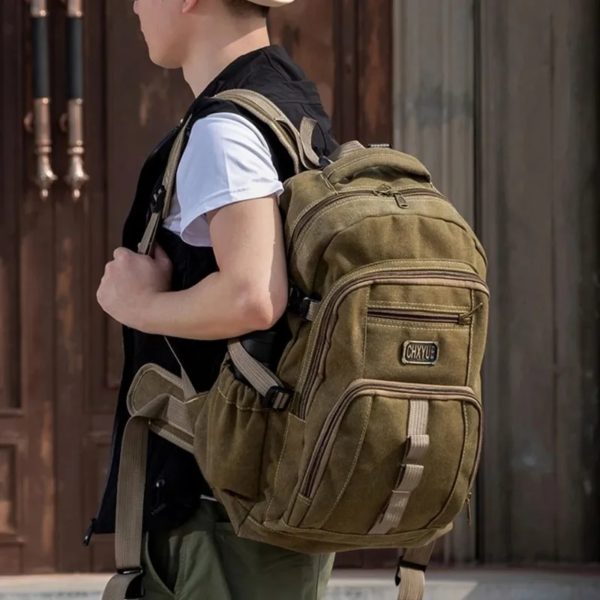 Jamhoo – sac à dos de voyage en toile pour hommes, sac à dos de grande capacité pour l'extérieur, la montagne, le Sport et l'école pour adolescents – Image 3