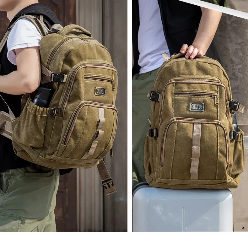 Jamhoo – sac à dos de voyage en toile pour hommes, sac à dos de grande capacité pour l'extérieur, la montagne, le Sport et l'école pour adolescents