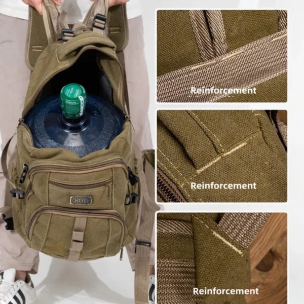 Jamhoo – sac à dos de voyage en toile pour hommes, sac à dos de grande capacité pour l'extérieur, la montagne, le Sport et l'école pour adolescents – Image 5